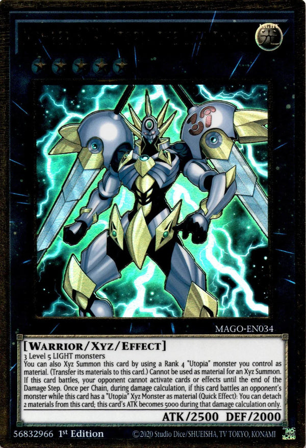 Yugioh Number S39: Utopia the Lightning MAGO-EN034 Premium Gold Rare 1st Ed NM