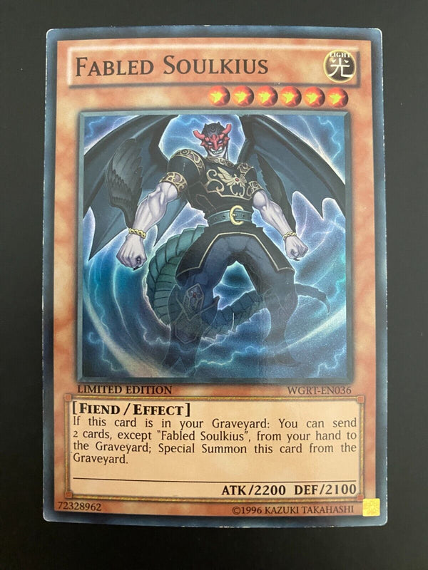 Yugioh Fabled Soulkius WGRT-EN036 Limited Edition Super Rare HP