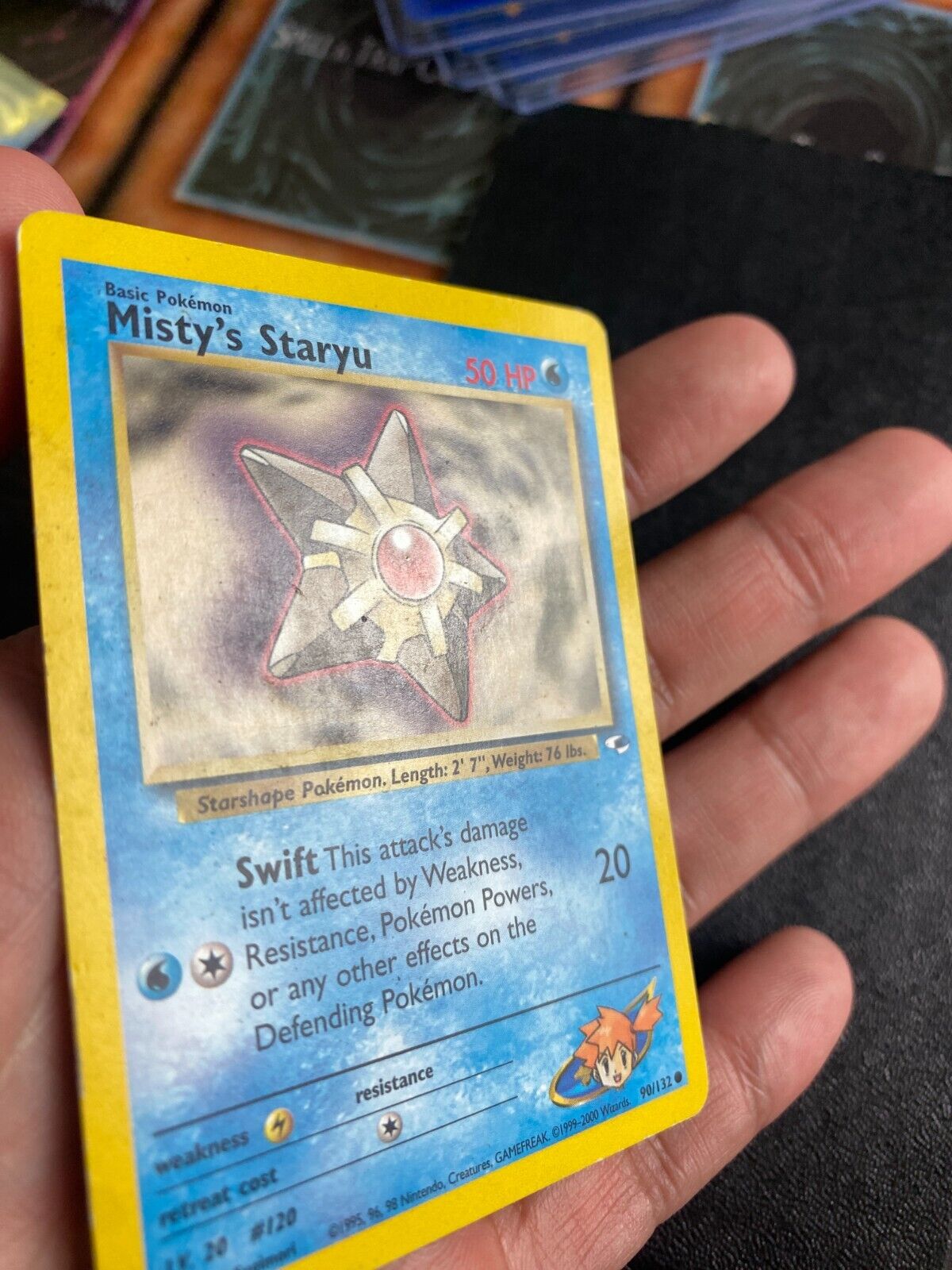 Pokemon Misty's Staryu 90/132 Gym Heroes HP