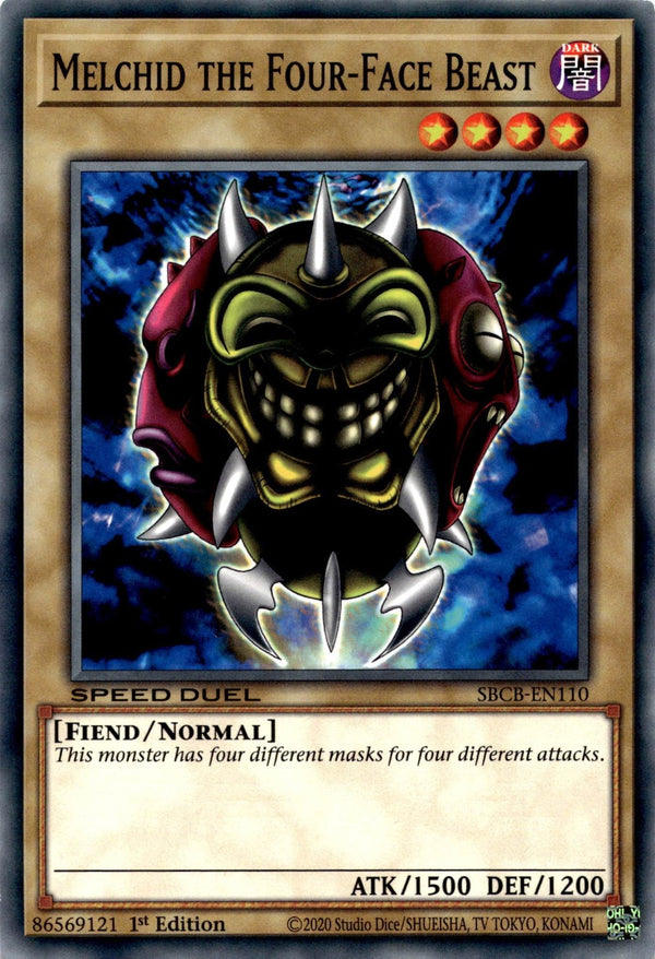 Yugioh Melchid the Four-Face Beast SBCB-EN110 Speed Duel Common 1st Ed VLP/NM