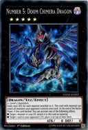 Yugioh Number 5: Doom Chimera Dragon DANE-EN092 Super Rare 1st Edition VLP/NM