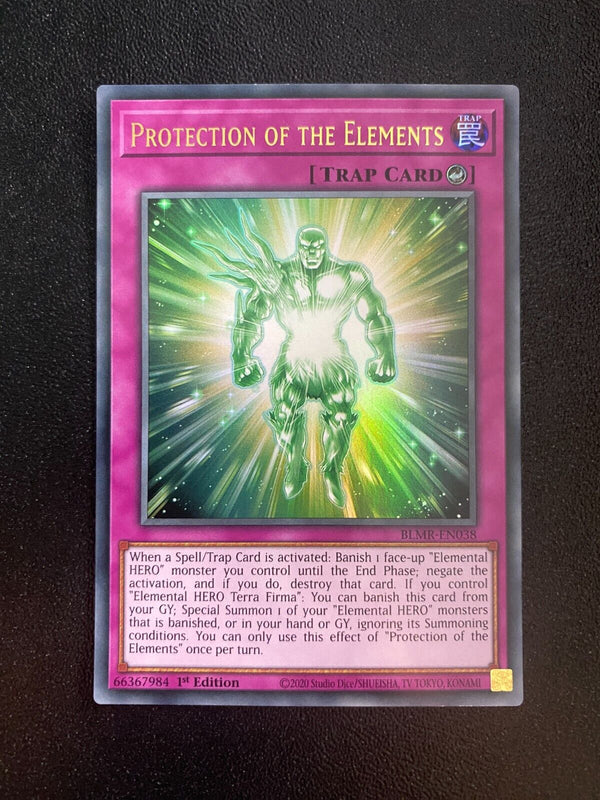 Yugioh Protection of the Elements BLMR-EN038 Ultra Rare 1st Edition NM/MINT