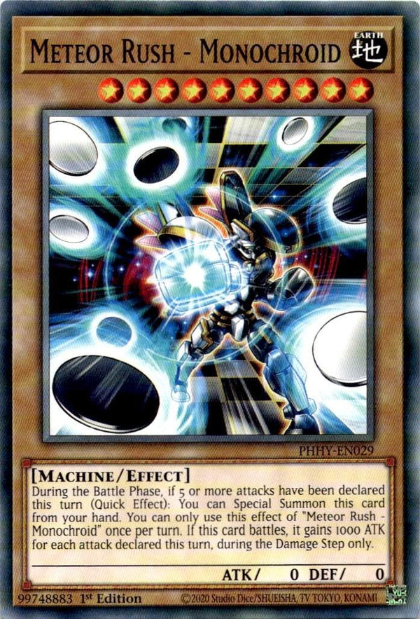 Yugioh Meteor Rush - Monochroid PHHY-EN029 Common 1st Edition NM
