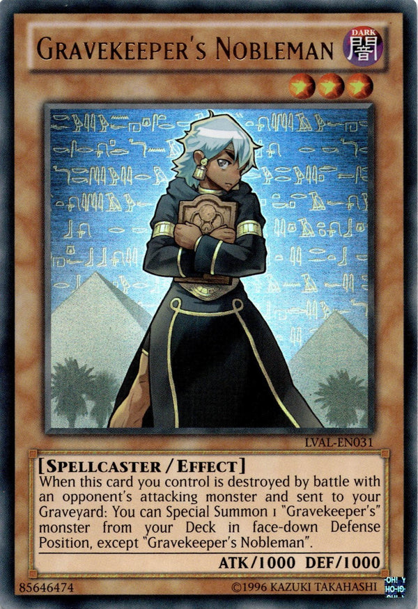 Yugioh Gravekeeper's Nobleman LVAL-EN031 Ultra Rare 1st/Unlimited Edition NM