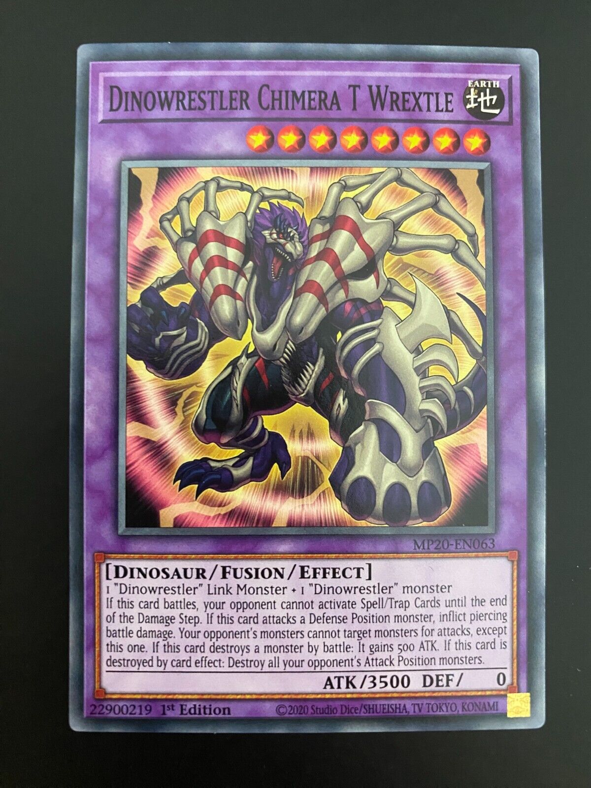 Yugioh Dinowrestler Chimera T Wrextle MP20-EN063 1st Edition Common NM/MINT