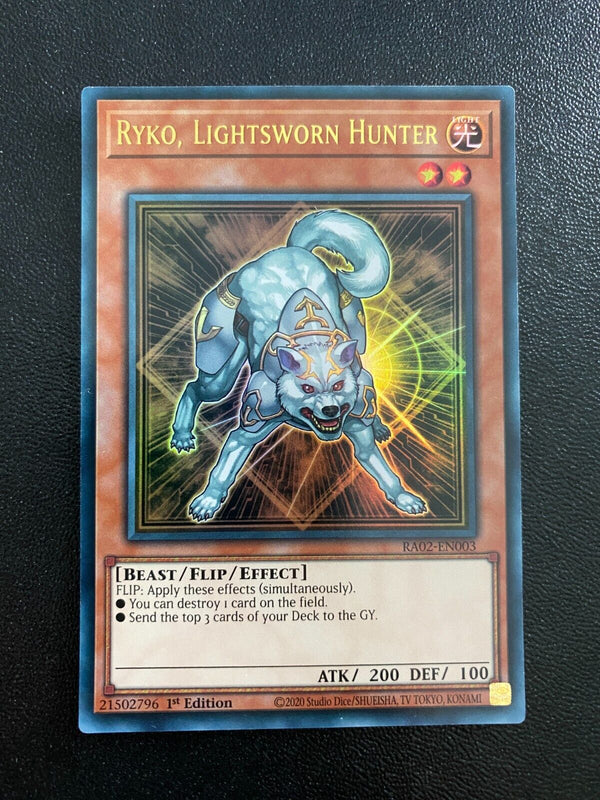 Yugioh Ryko, Lightsworn Hunter RA02-EN003 Ultra Rare 1st Edition NM