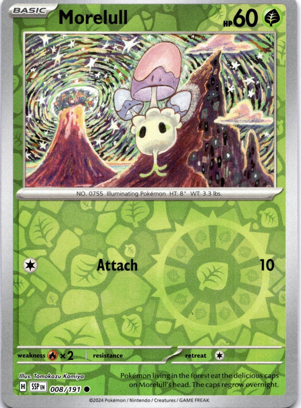 Pokemon Morelull 008/191 Surging Sparks Reverse Holo NM