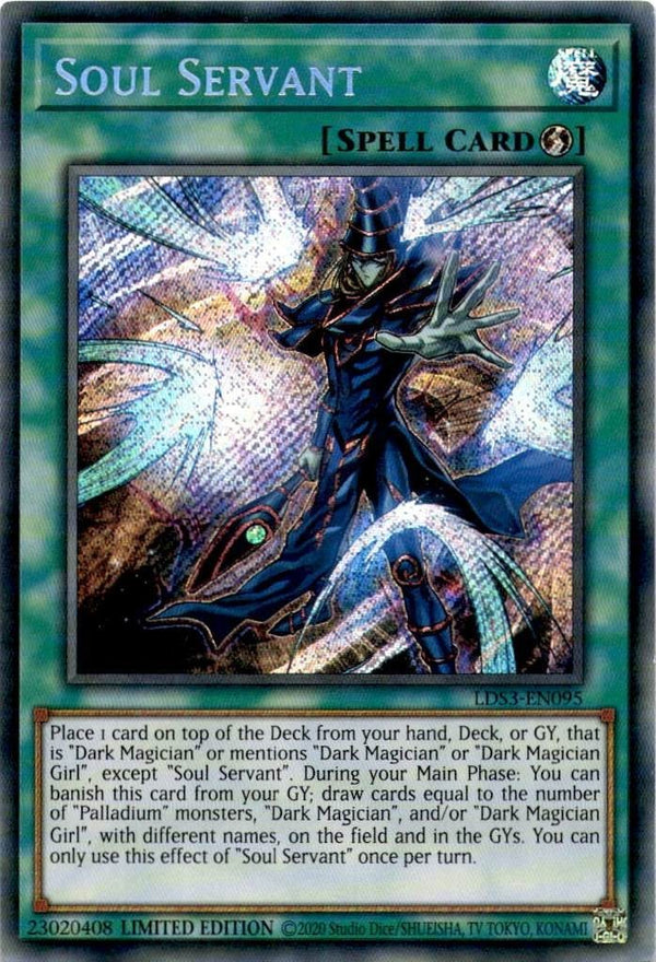Yugioh Soul Servant LDS3-EN095 Secret Rare Limited Edition MP/LP