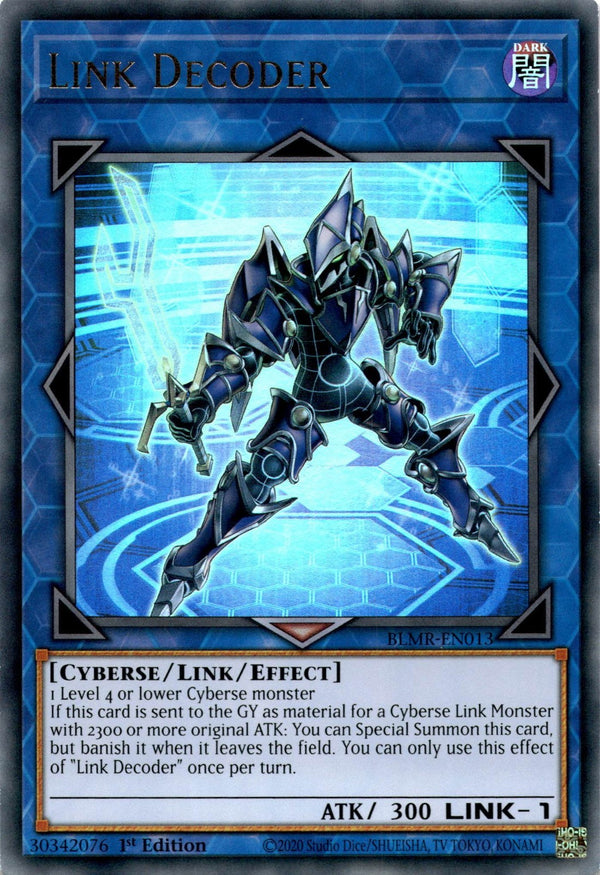 Yugioh Link Decoder BLMR-EN013 Ultra Rare 1st Edition MP