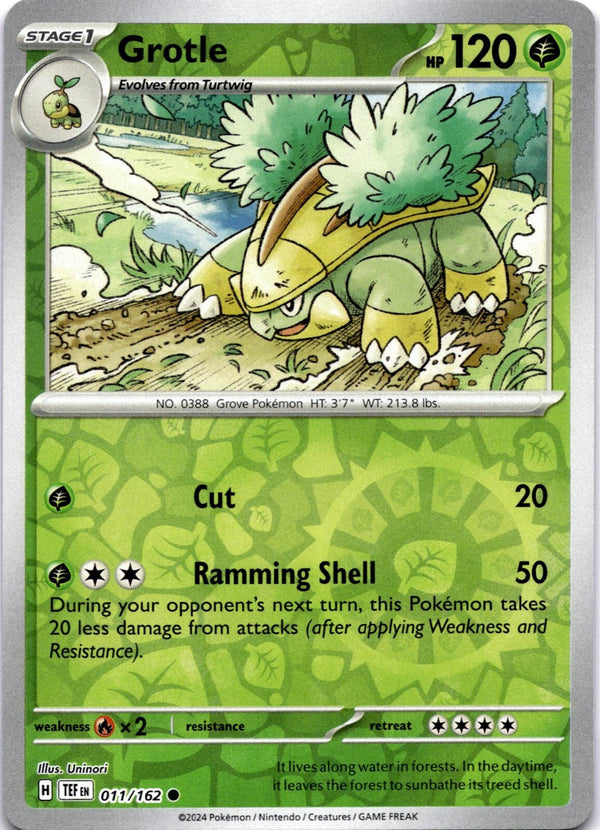 Pokemon Grotle 011/162 Temporal Forces Reverse Holo NM
