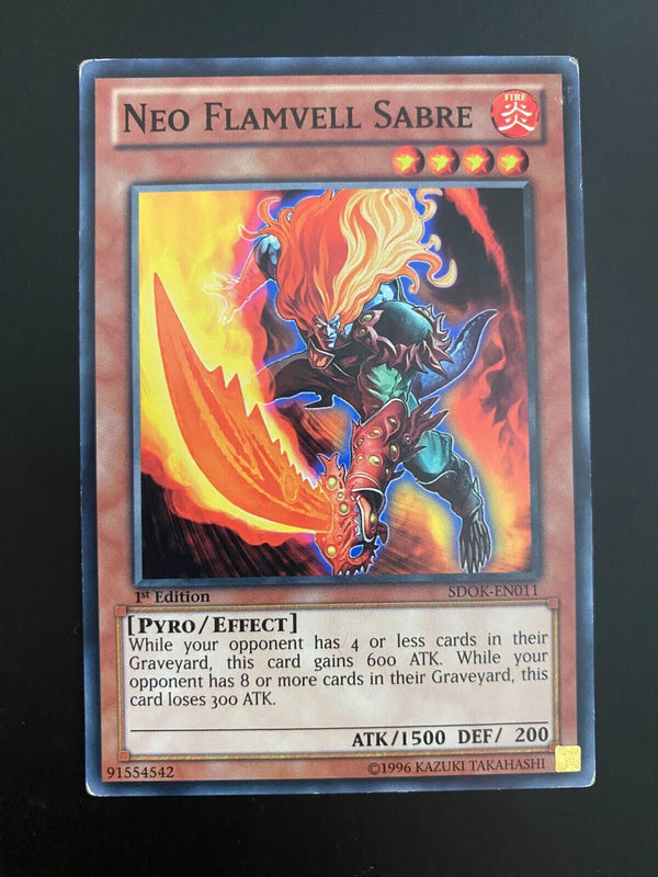 Yugioh Neo Flamvell Sabre SDOK-EN011 Common 1st Edition HP