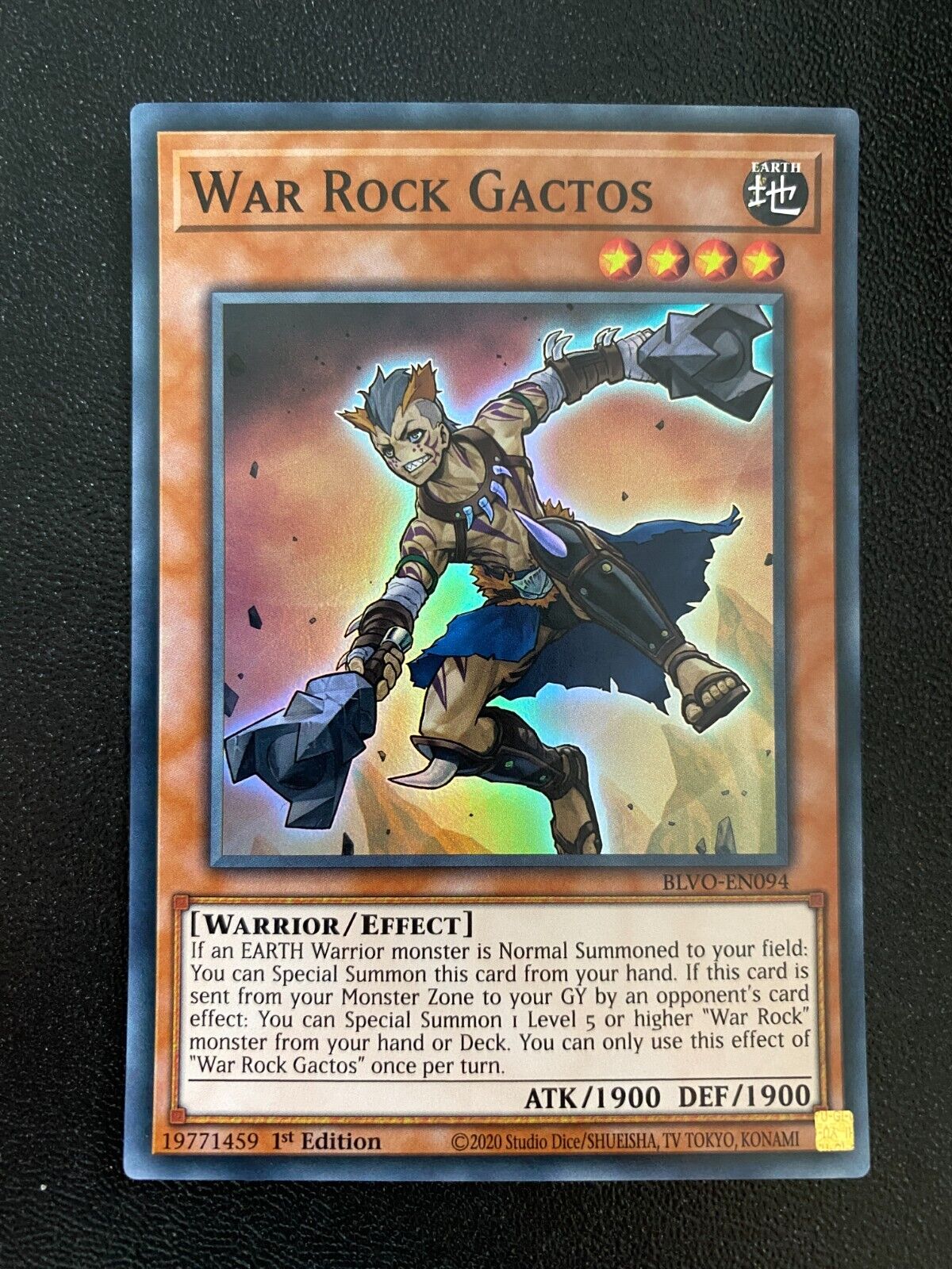 Yugioh War Rock Gactos BLVO-EN094 Super Rare 1st Edition NM