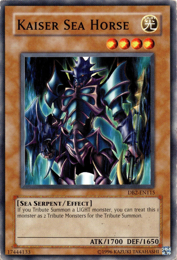 Yugioh Kaiser Sea Horse DB2-EN115 Common Unlimited Edition HP