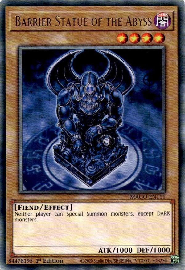 Yugioh Barrier Statue of the Abyss MAGO-EN111 Rare 1st Edition NM