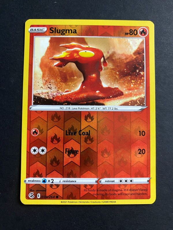 Pokemon Slugma 034/264 Fusion Strike Reverse Holo NM