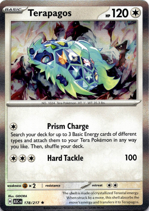 Pokemon Terapagos 178/217 Ascended Heroes Holo NM