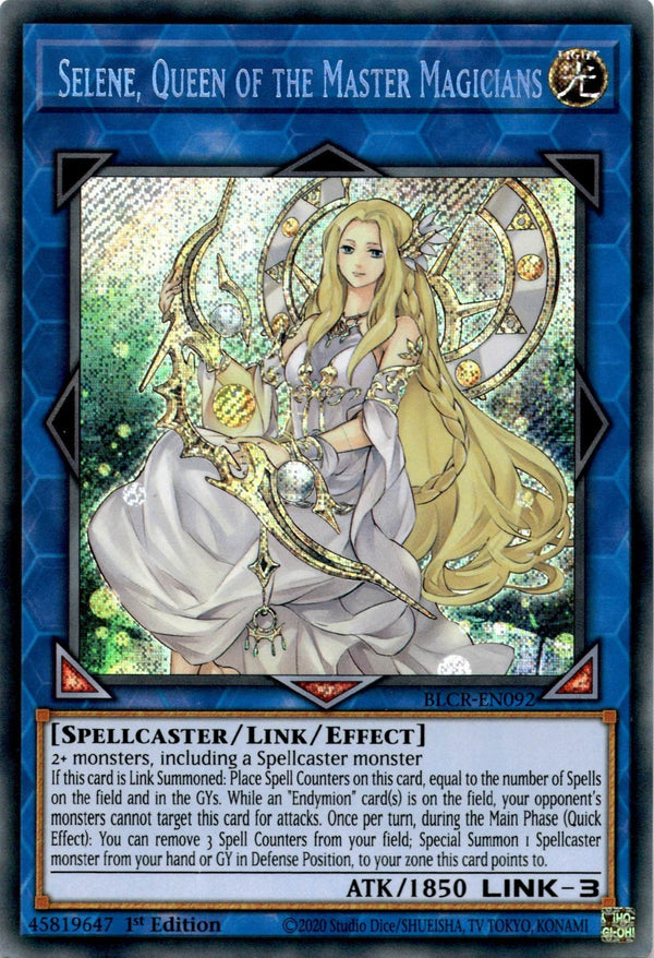 Yugioh Selene,Queen of The Master Magicians BLCR-EN092 Secret Rare 1st Ed VLP/NM