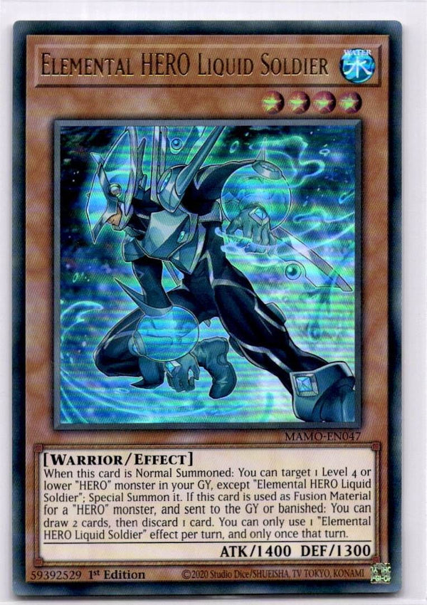 Yugioh Elemental HERO Liquid Soldier MAMO-EN047 Ultra Rare 1st Edition NM