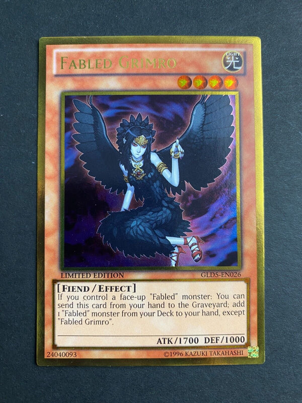 Yugioh Fabled Grimro GLD5-EN026 Gold Rare Limited Edition MP/LP