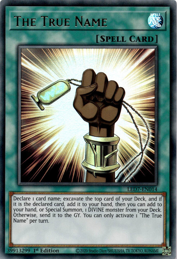 Yugioh The True Name LED7-EN014 Ultra Rare 1st Edition NM