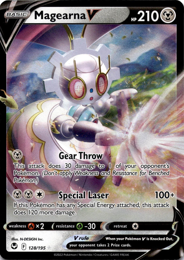 Pokemon Magearna V 128/195 Silver Tempest Full Art Holo NM
