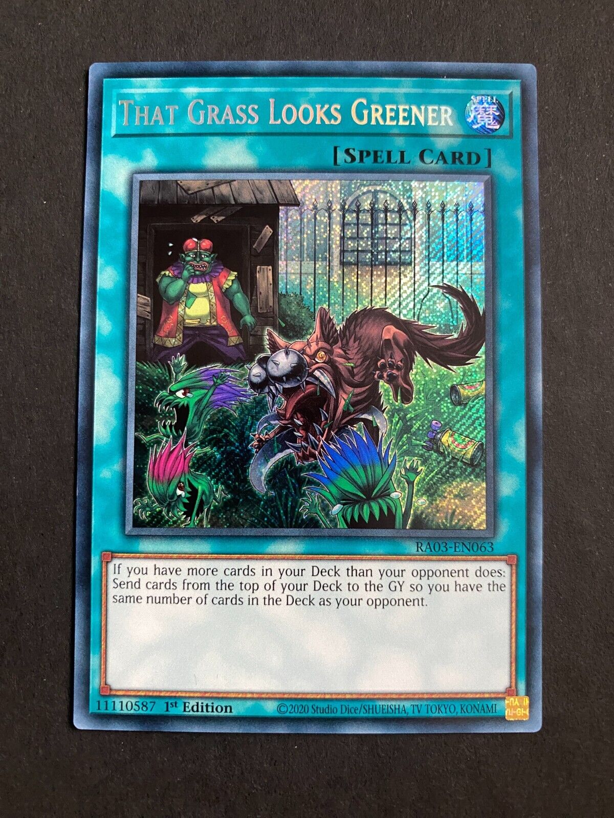 Yugioh That Grass Looks Greener RA03-EN063 Secret Rare 1st Edition NM