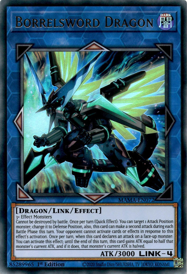 Yugioh Borrelsword Dragon MAMA-EN072 Ultra Rare 1st Edition NM