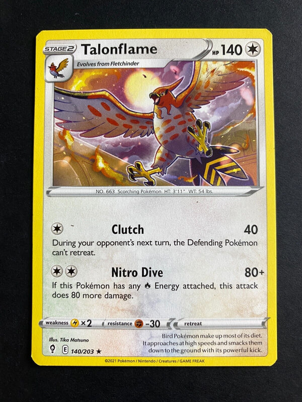 Pokemon Talonflame 140/203 Evolving Skies Non Holo LP/NM