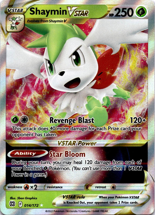 Pokemon Shaymin V STAR 014/172 Brilliant Stars Full Art Holo NM