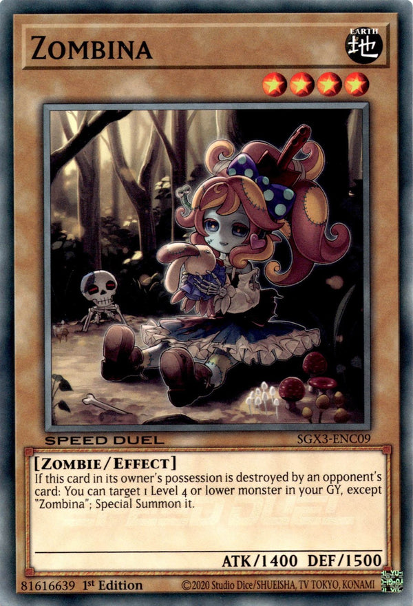 Yugioh Zombina SGX3-ENC09 Speed Duel Common 1st Edition NM