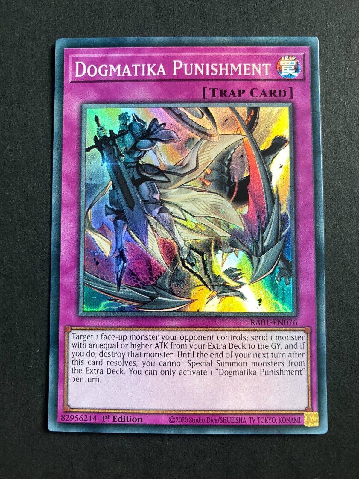 Yugioh Dogmatika Punishment RA01-EN076 Super Rare 1st Edition NM