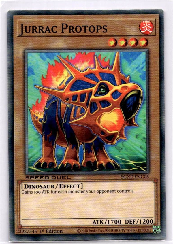 Yugioh Jurrac Protops SGX2-ENC05 Common 1st Edition NM