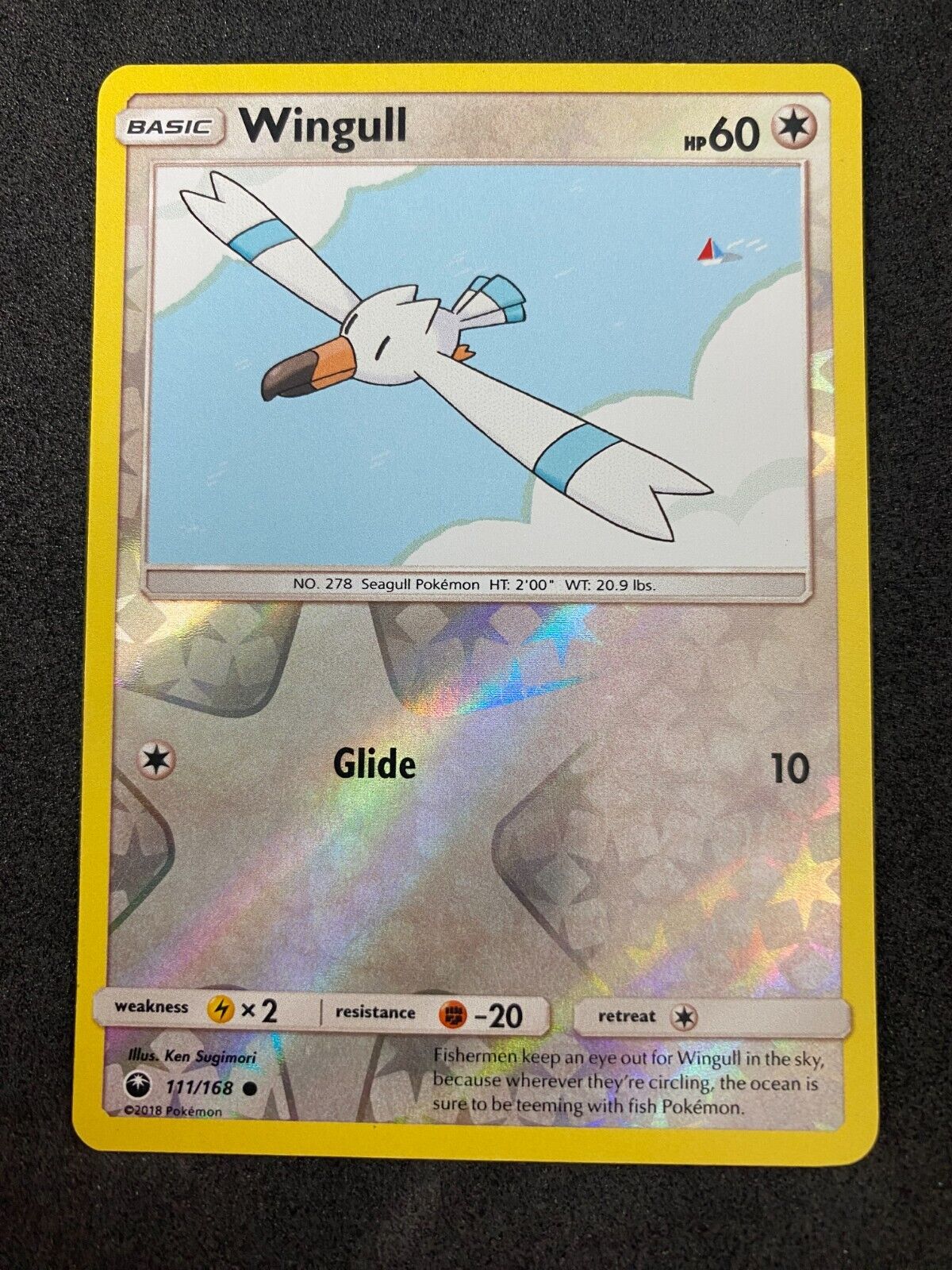 Pokemon Wingull 111/168 Celestial Storm Reverse Holo NM