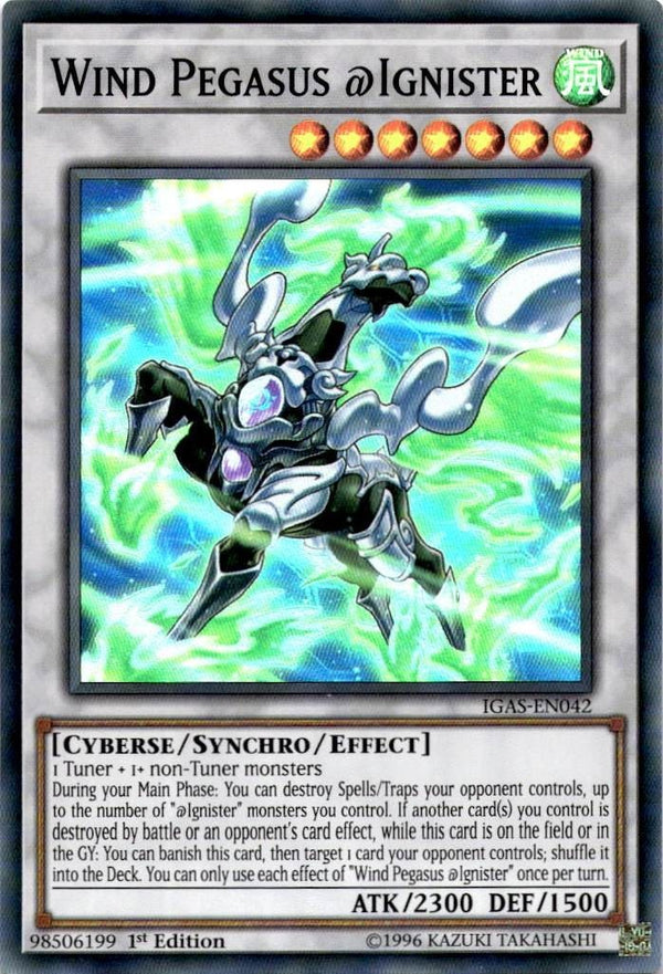 Yugioh Wind Pegasus @Ignister IGAS-EN042 Super Rare 1st Edition VLP/NM