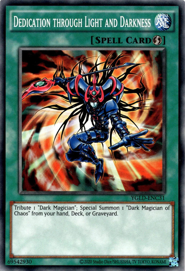 Yugioh Dedication through Light and Darkness YGLD-ENC31 Common 1st/Unl Ed LP/NM