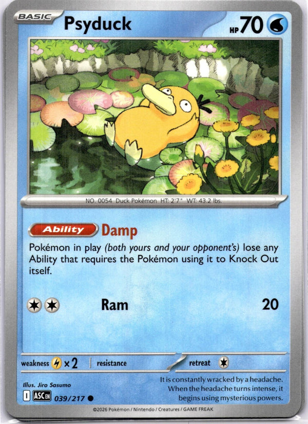 Pokemon Psyduck 039/217 Ascended Heroes Non Holo NM