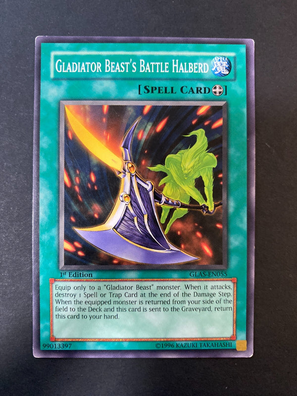 Yugioh Gladiator Beast's Battle Halberd GLAS-EN055 Common 1st Edition HP