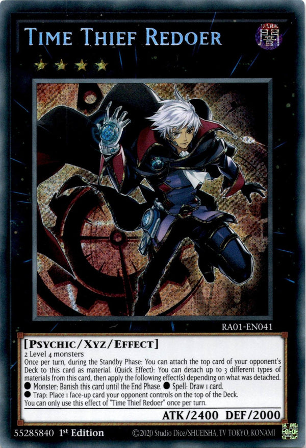 Yugioh Time Thief Redoer RA01-EN041 Secret Rare 1st Edition LP