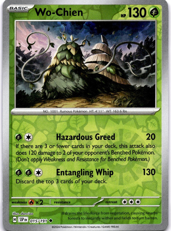 Pokemon Wo-Chien 015/191 Surging Sparks Reverse Holo NM