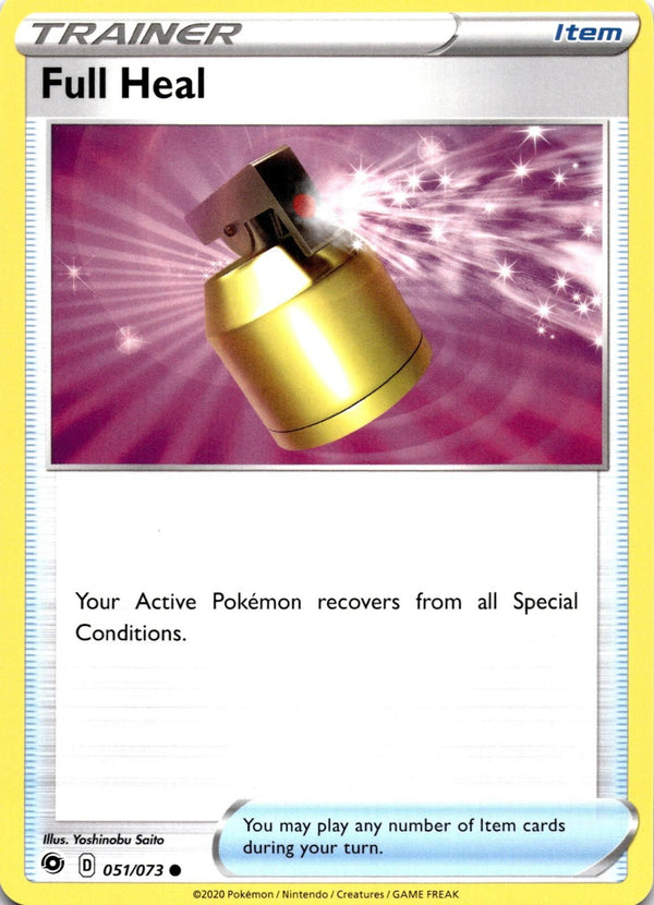 Pokemon (4 Cards) Full Heal 051/073 Champion's Path Non Holo NM