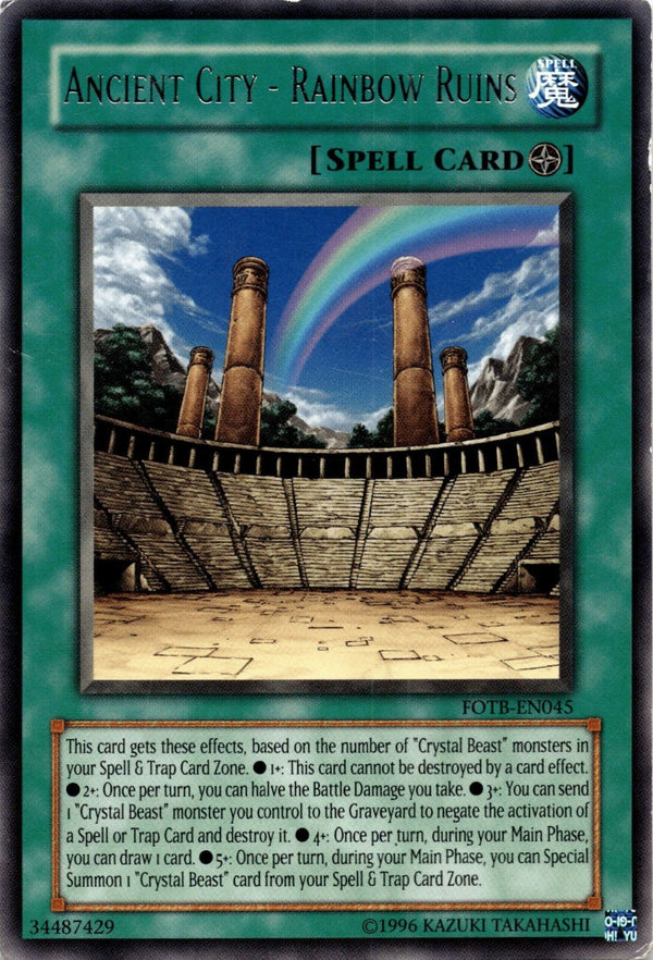 Yugioh Ancient City - Rainbow Ruins FOTB-EN045 Rare Unlimited Edition HP/MP
