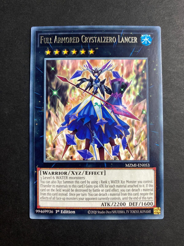 Yugioh Full Armored Crystalzero Lancer MZMI-EN053 Rare 1st Edition VLP/NM