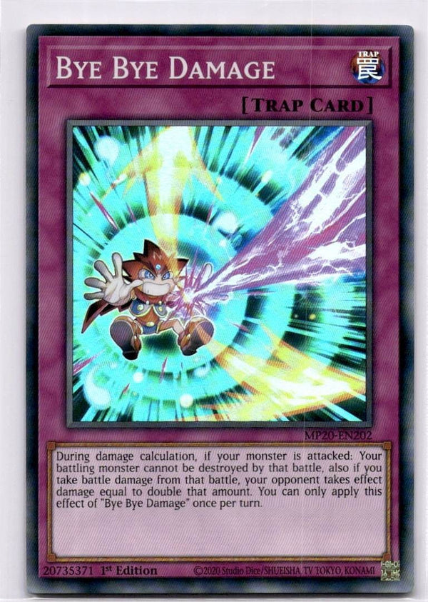 Yugioh Bye Bye Damage MP20-EN202 Super Rare 1st Edition NM