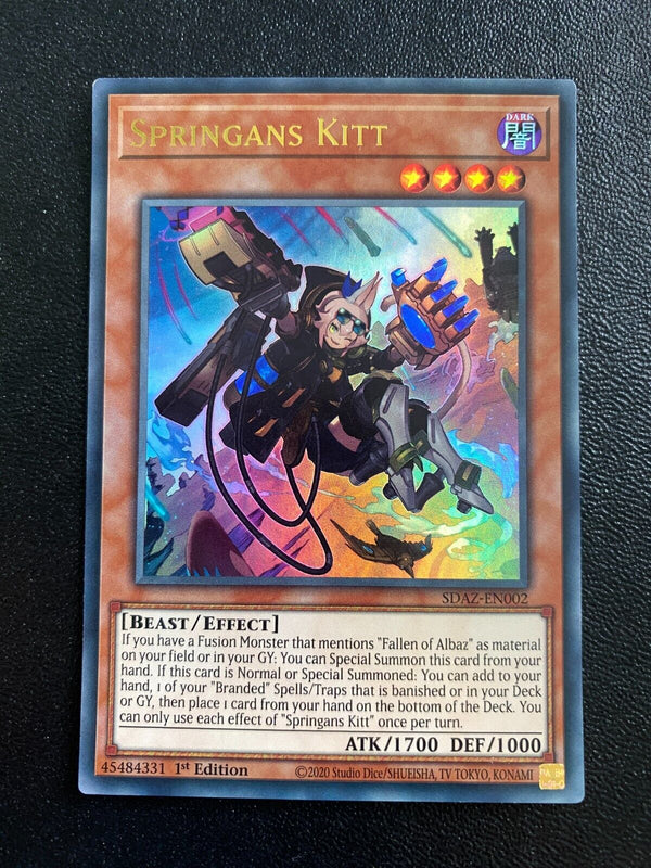 Yugioh Springans Kitt SDAZ-EN002 Ultra Rare 1st Edition LP/VLP