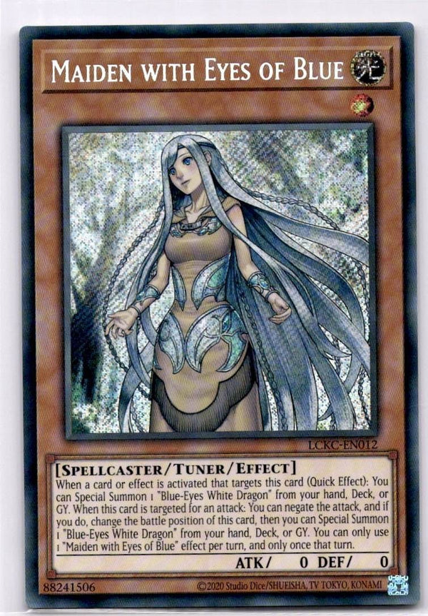 Yugioh Maiden with Eyes of Blue LCKC-EN012 Secret Rare Unlimited Edition NM