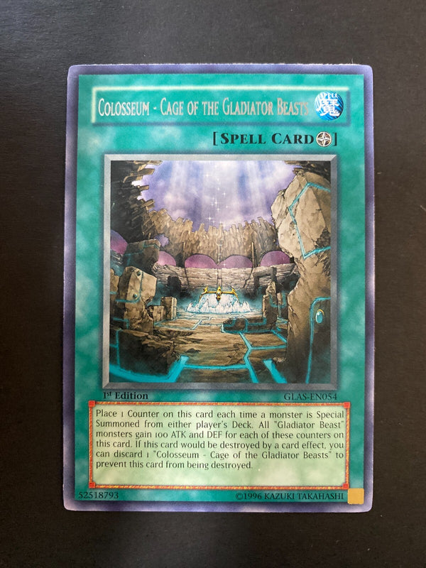 Yugioh Colosseum - Cage of the Gladiator Beasts GLAS-EN054 Rare 1st Ed VLP/NM