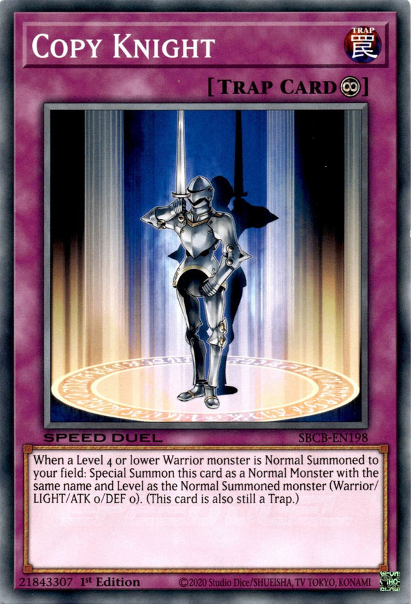 Yugioh Copy Knight SBCB-EN198 Speed Duel Common 1st Edition NM