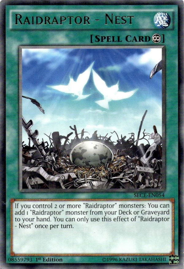 Yugioh Raidraptor - Nest SECE-EN054 Rare 1st Edition VLP/NM