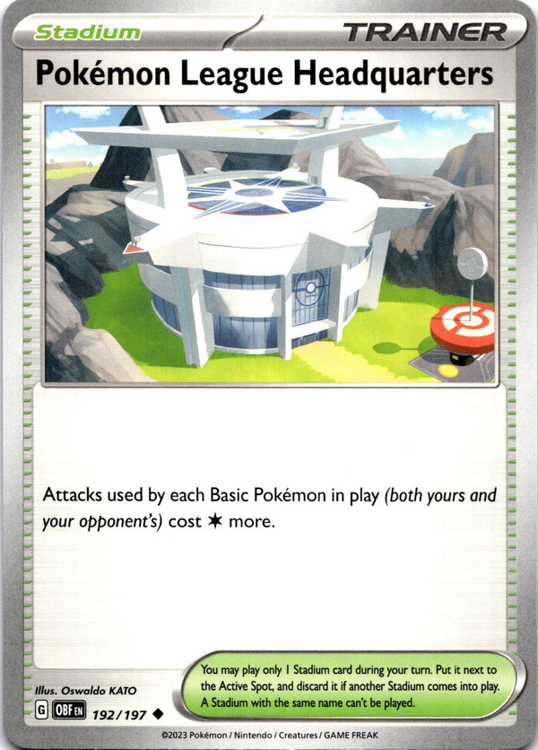 Pokemon League Headquarters 192/197 Obsidian Flames Non Holo NM