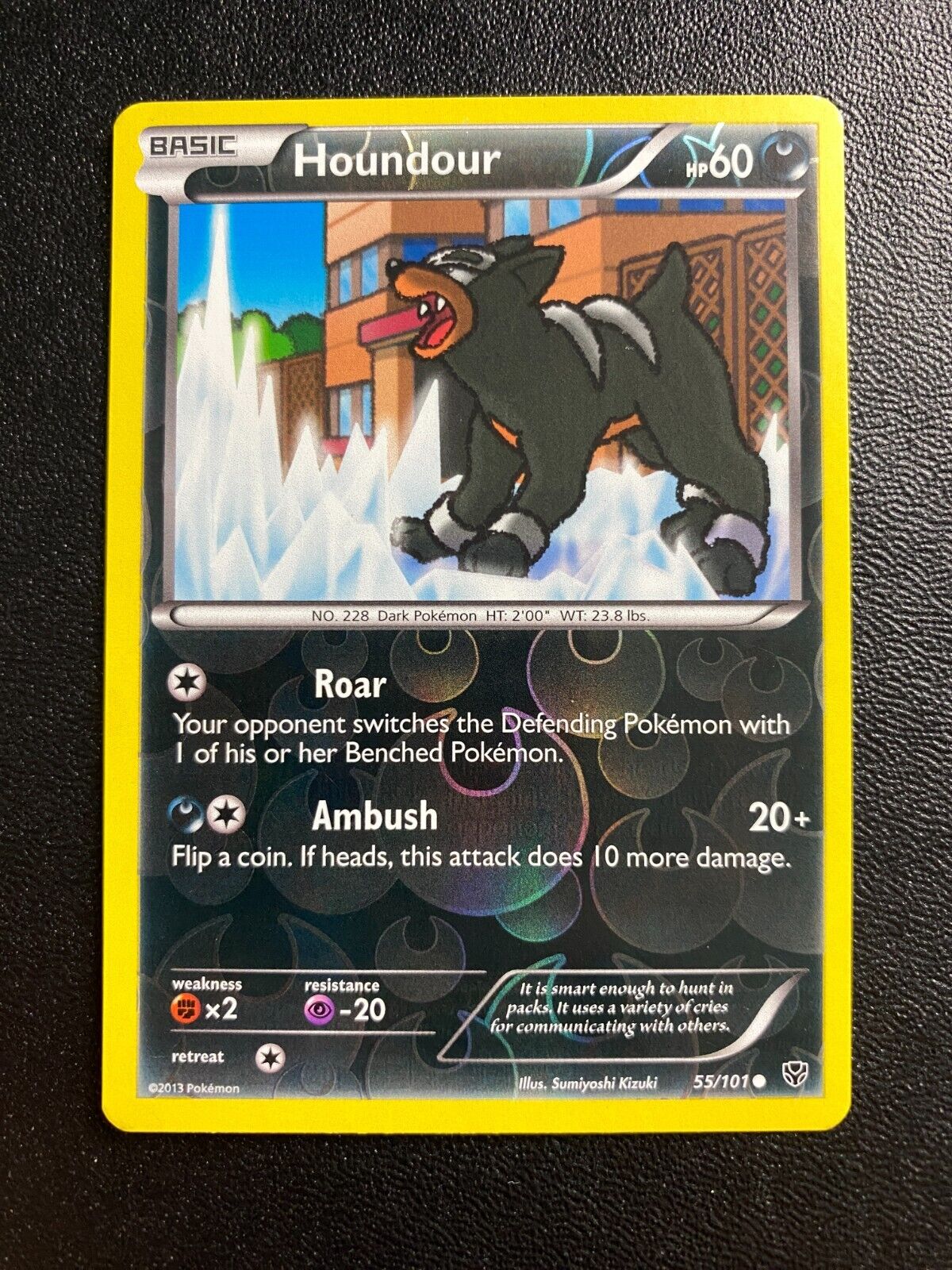 Pokemon Houndour 55/101 BW Plasma Blast Reverse Holo VLP/NM